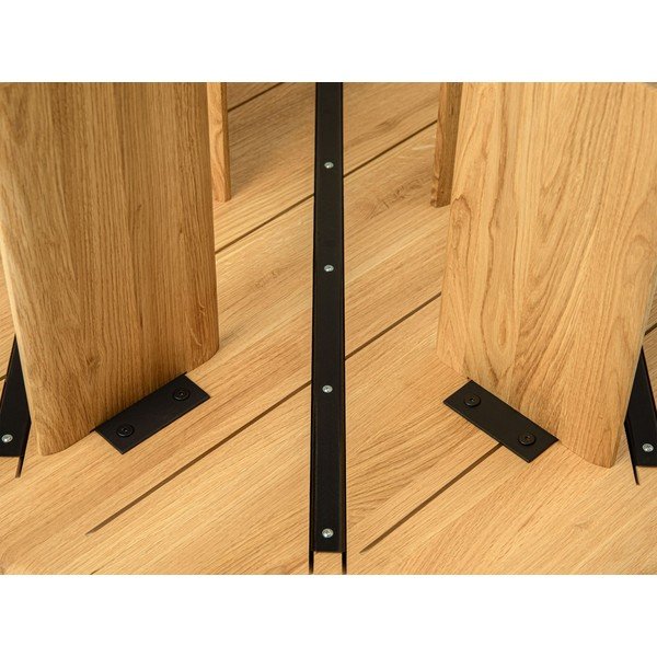Okrągły stół z litego drewna dębowego ø 120 cm Charlotte – Micadoni -image-2