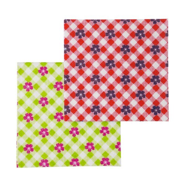 Zestaw 6 ściereczek Gingham-image-1