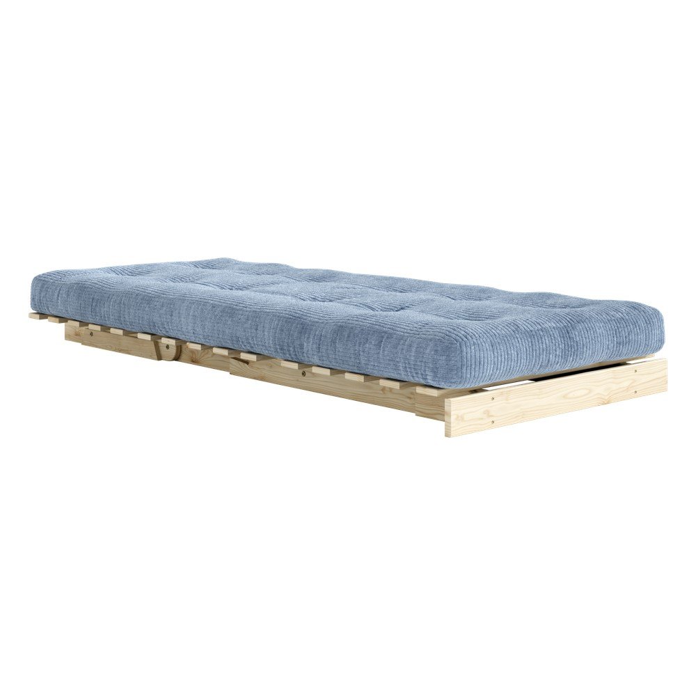 Jasnoniebieski rozkładany sztruksowy fotel futon Roots – Karup (zdjęcie 2)