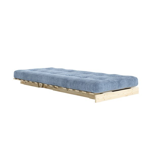 Jasnoniebieski rozkładany sztruksowy fotel futon Roots – Karup-image-3