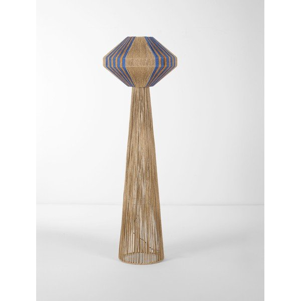 Niebieska/w naturalnym kolorze lampa stojąca z liny (wysokość 152 cm) Abby – Nova Luce-image-3