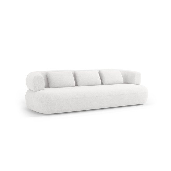 Sofa z materiału bouclé w kolorze kości słoniowej 226 cm Jenny – Micadoni 
