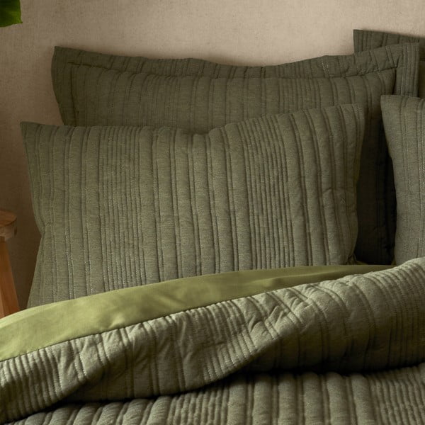 Pościel dwuosobowa w kolorze khaki 200x200 cm Tamba Stripe – Pineapple Elephant-image-1