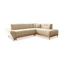 Beżowy rozkładany narożnik Miuform Dazzling Daisy L, prawostronny