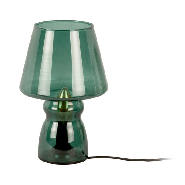 Ciemnozielona szklana lampa stołowa Leitmotiv Glass, wys. 25 cm-image-2