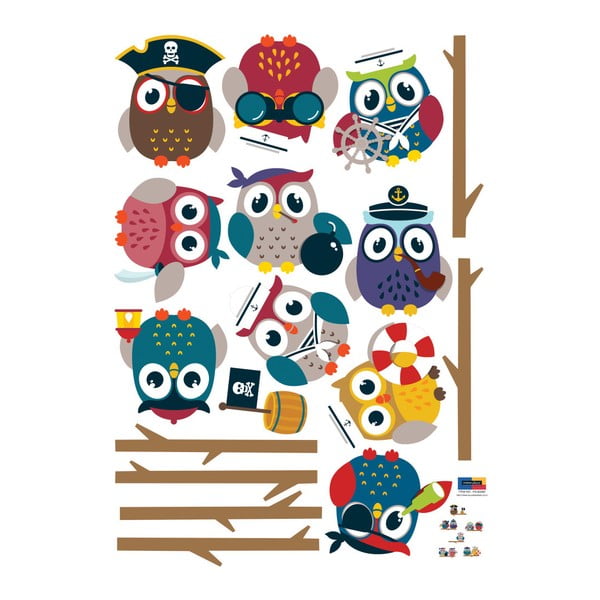 Zestaw naklejek Ambiance Owls-image-2