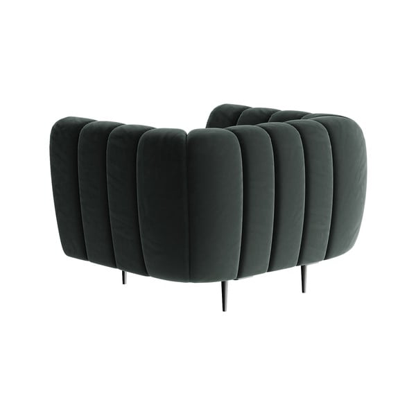 Ciemnoszary aksamitny fotel Ghado Shel-image-3