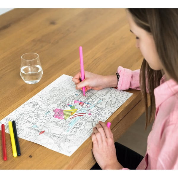 Mata stołowa - kolorowanka dla dzieci OMY Games, 24 szt.