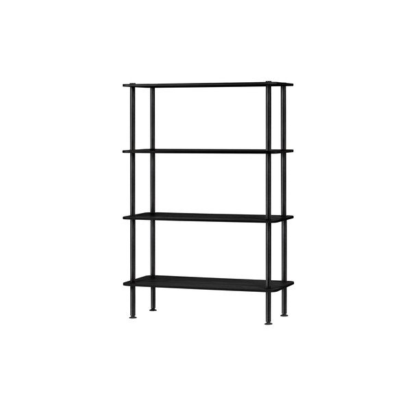 Czarny regał w dekorze dębu 80x127x35 cm Teidi – noo.ma