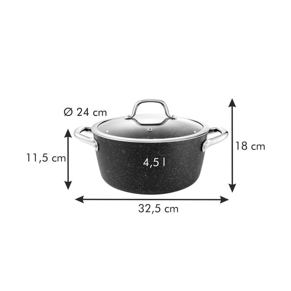 Garnek aluminiowy odpowiedni na indukcję z pokrywkę 4.5 l President – Tescoma-image-3