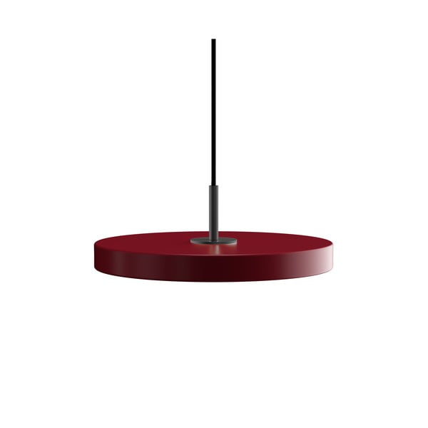 Czerwona lampa wisząca LED z metalowym kloszem ø 31 cm Asteria Mini – UMAGE