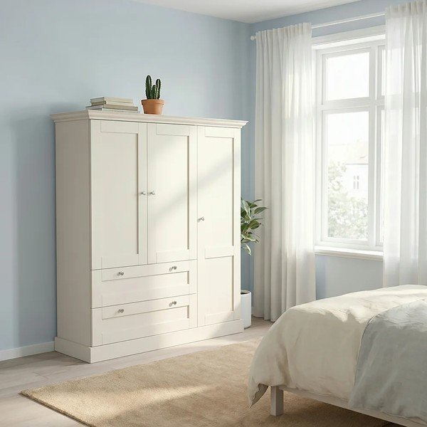 Beżowa szafka z matowym wykończeniem 122x130x35 cm Binz – Støraa-image-2