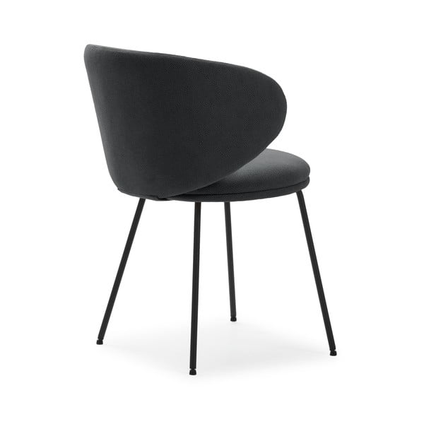 Ciemnoszare tapicerowane fotele jadalniane zestaw 2 szt. Rush – Marckeric-image-4