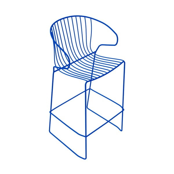 Niebieskie krzesło barowe Isimar Bolonia