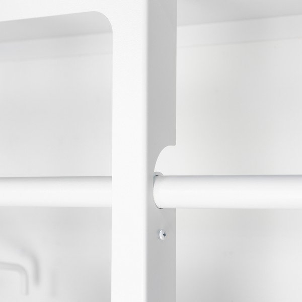 Biały stalowy wieszak ścienny z półką 100 cm Luno Large – Spinder Design-image-4