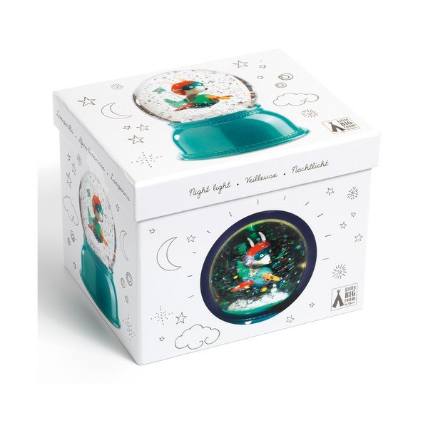 Zielona lampka nocna w formie kuli śnieżnej Djeco Lila-image-2