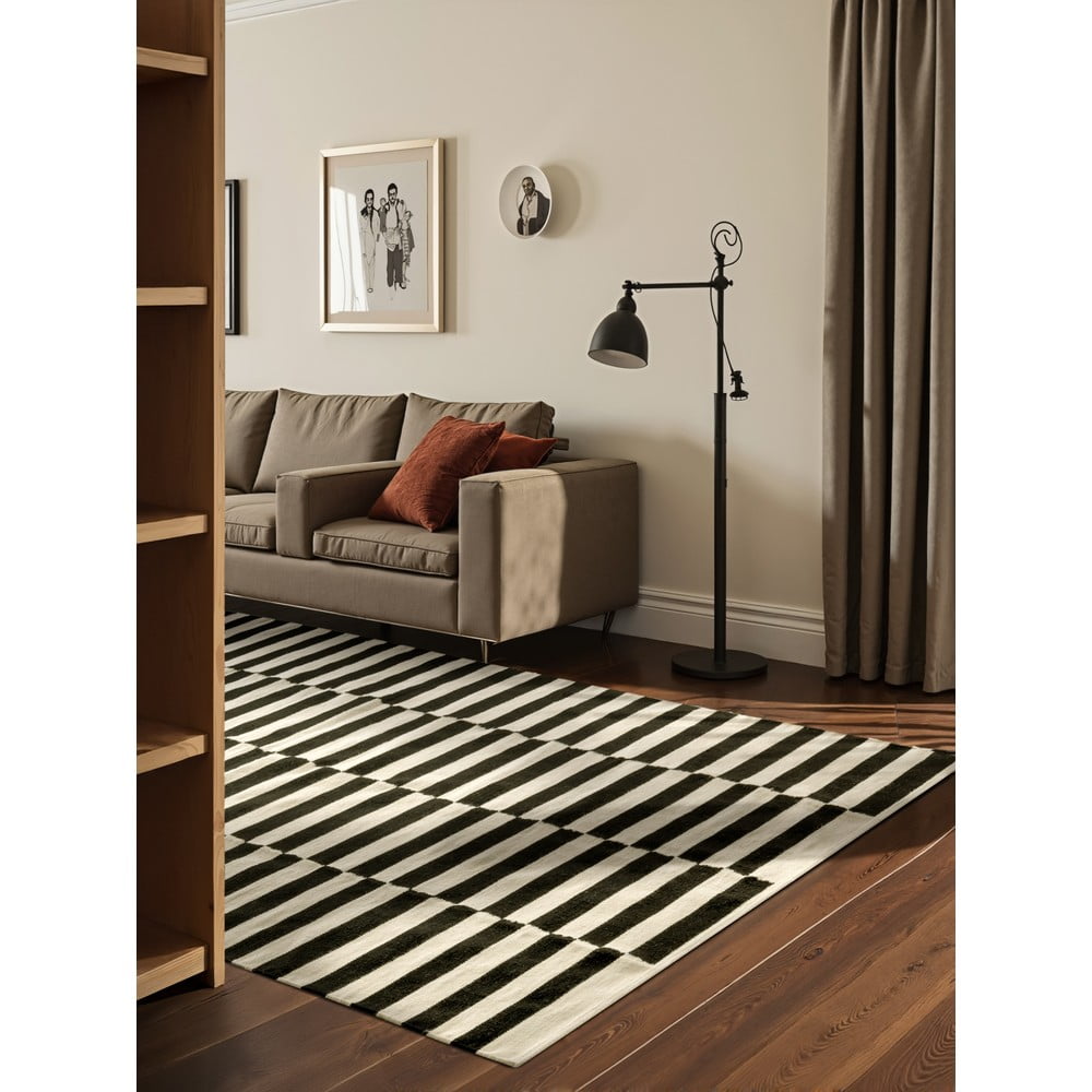 Czarno-biały wełniany dywan dwustronny tkany ręcznie 200x300 cm Donna – Hanse Home (zdjęcie 9)