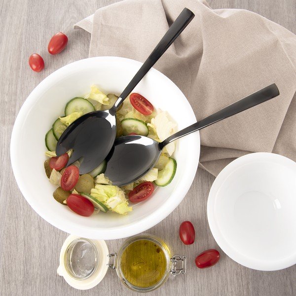 Sztućce do sałatek ze stali nierdzewnej Black – Orion-image-2