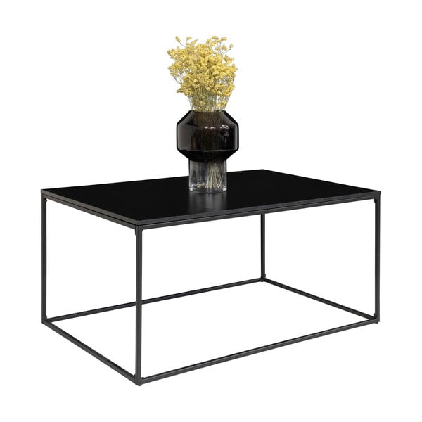 Czarny stolik z metalową konstrukcją House Nordic Vita, 90x60 cm-image-1