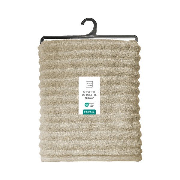 Beżowy bawełniany ręcznik frotte 50x90 cm Maya – douceur d'intérieur-image-2