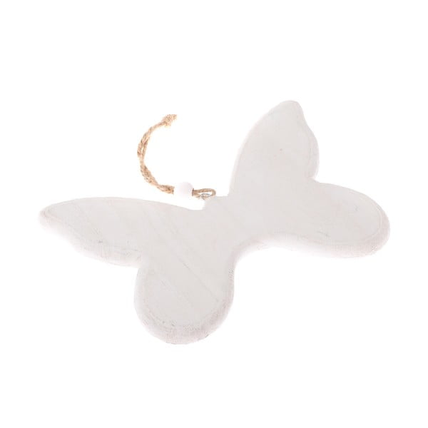 Biała drewniana zawieszka dekoracyjna Dakls So Cute Butterfly