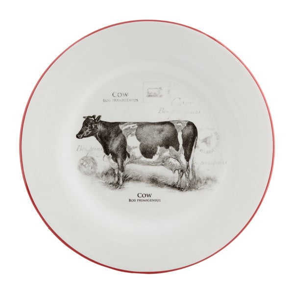 Talerz Clayre & Eef Cow, ⌀ 26 cm