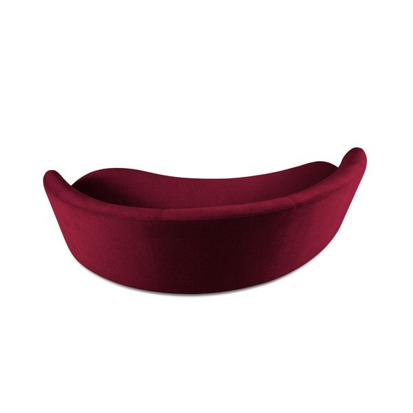 Bordowa aksamitna asymetryczna sofa Mazzini Sofas Debbie, prawostronna-image-3