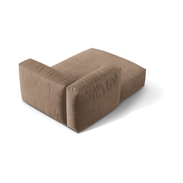 Jasnobrązowy aksamitny moduł sofy (lewostronny) Martina – Micadoni -image-2