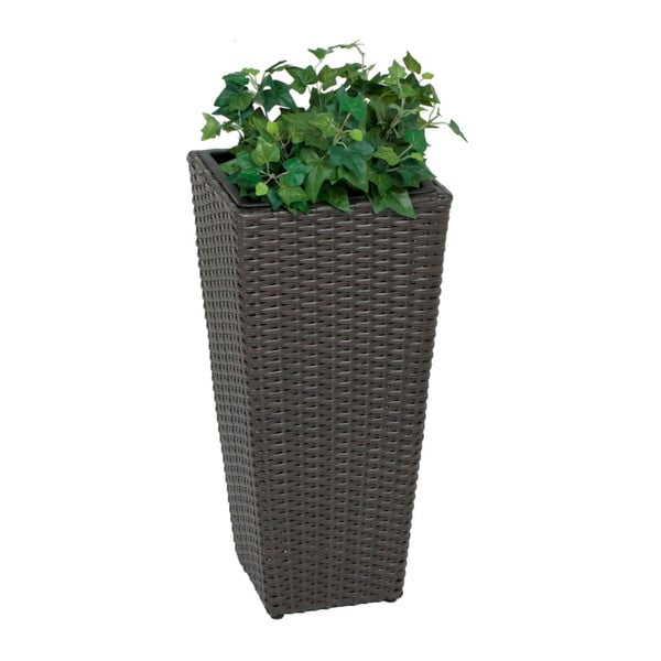 Ciemnobrązowa szara donica ogrodowa ADDU Planter, wys. 60 cm-image-1