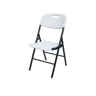 Czarno-białe krzesło ogrodowe – Rojaplast