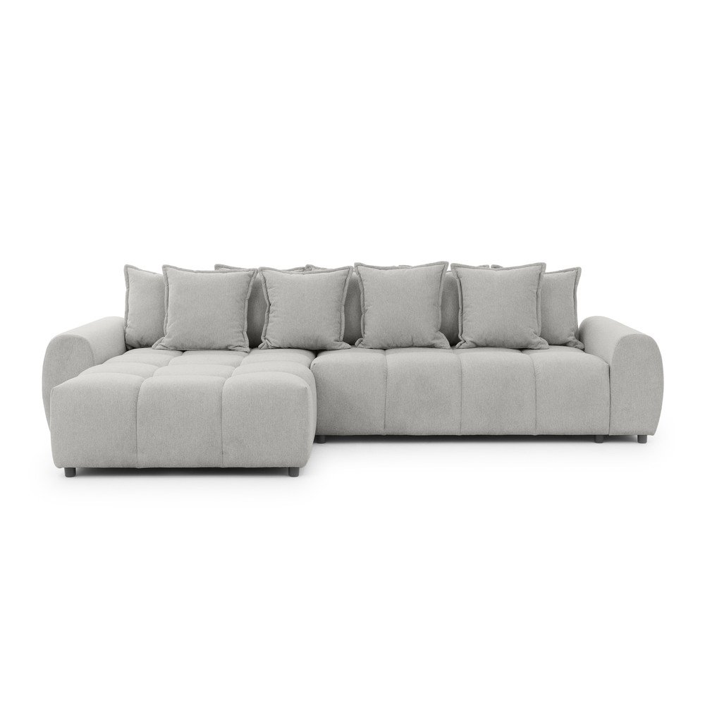 Jasnoszary narożnik (lewostronny/z szezlongiem) Albane  – Ropez