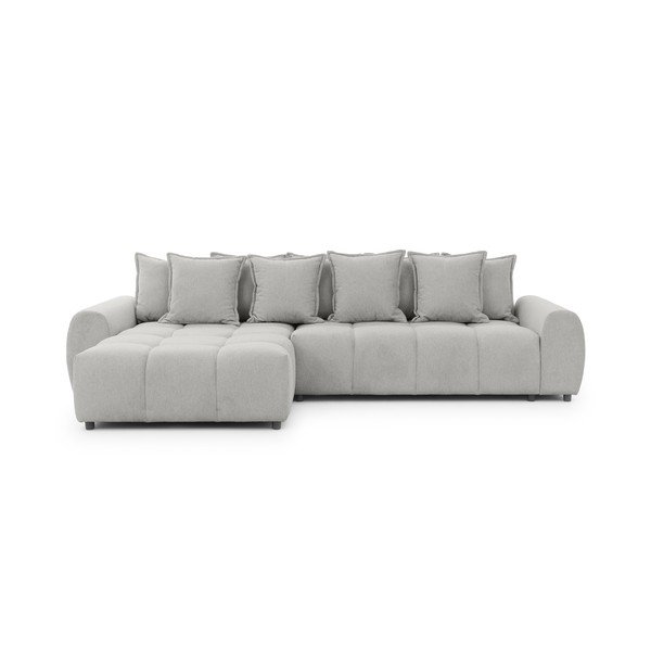 Jasnoszary narożnik (lewostronny/z szezlongiem) Albane  – Ropez