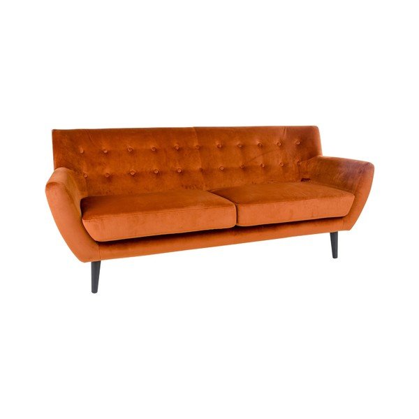 Pomarańczowa sofa pokryta aksamitem House Nordic Monte-image-1
