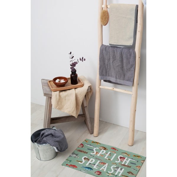 Zielony dywanik łazienkowy z domieszką bawełny Really Nice Things Splish Splash, 40 x 60 cm-image-1