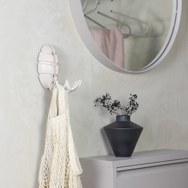 Biały/w kolorze srebra z połyskiem ścienny plastikowy haczyk Bug – Spinder Design-image-2