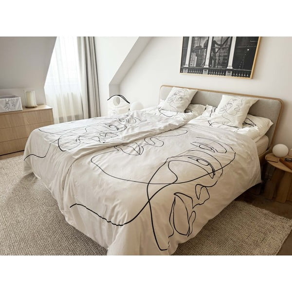 Pościel dwuosobowa Butter Kings z satyny bawełnianej Infinity, 200x200 cm-image-1