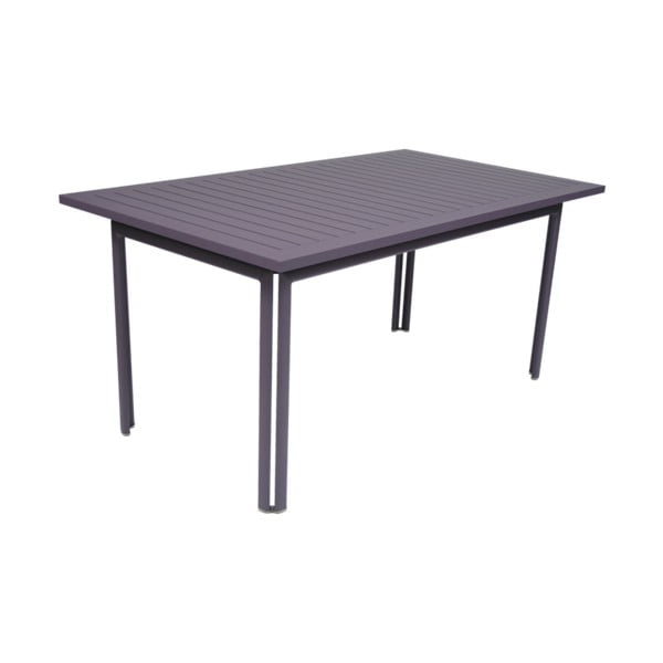 Fioletowoniebieski metalowy stół ogrodowy Fermob Costa, 160x80 cm
