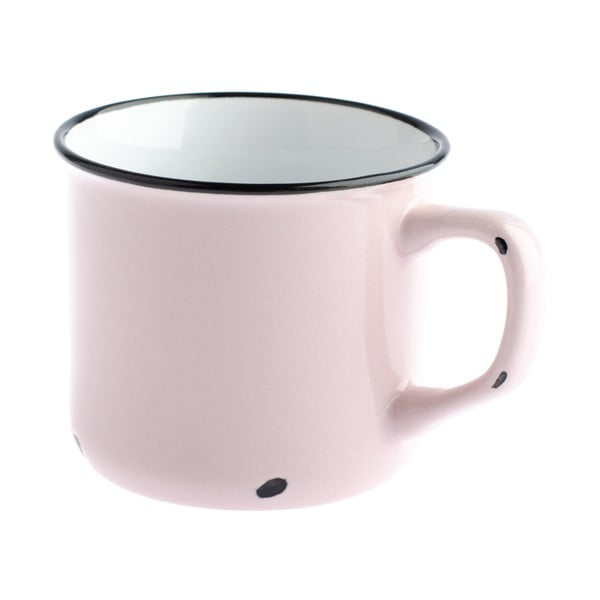 Jasnoróżowy ceramiczny kubek Dakls Story Time Over Tea, 230 ml