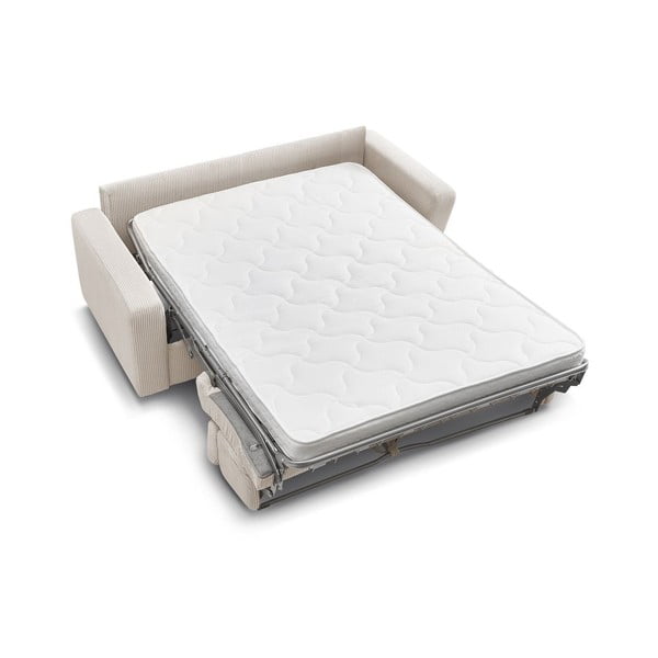 Kremowa sztruksowa rozkładana sofa 195 cm Monaco – Bobochic Paris-image-4