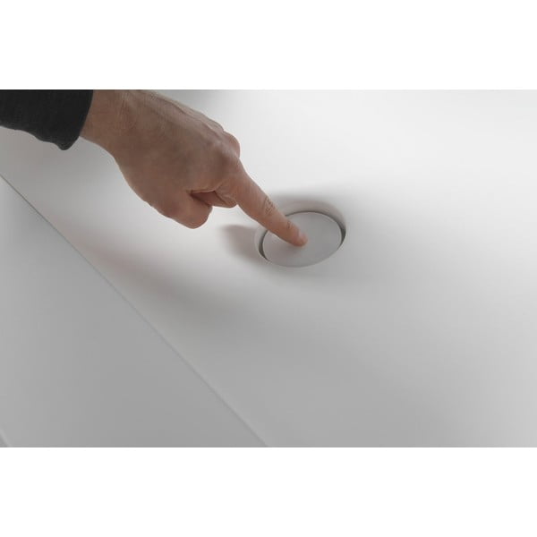 Biała umywalka podwójna z imitacji kamienia 180x51,5 cm Aruba – Sapho-image-3