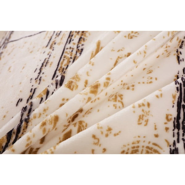 Czarna/kremowa pościel jednoosobowa z mikropluszu 140x200 cm Enrico – My House-image-4