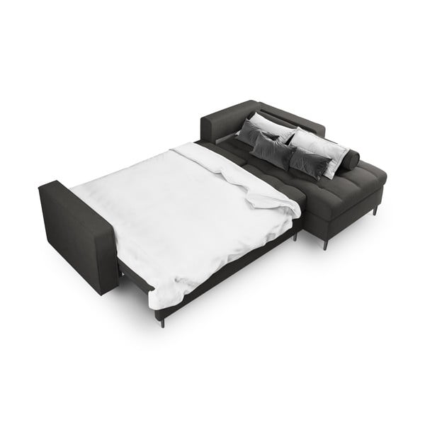 Ciemnoszary rozkładany narożnik Milo Casa Santo, prawostronny-image-4