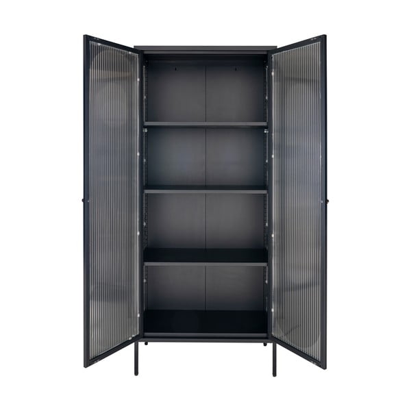 Czarna metalowa witryna 80x180 cm Adelaide – House Nordic-image-2