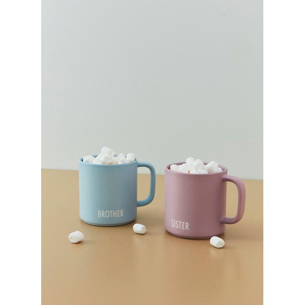 Fioletowy porcelanowy kubek 175 ml Sister – Design Letters-image-3