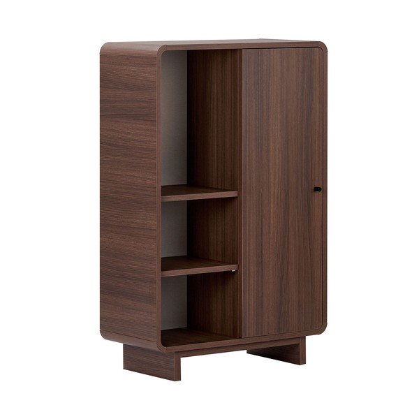 Szafka w dekorze orzecha w ciemnym naturalnym kolorze 70x110x34 cm Torina – Nordure