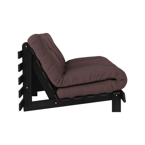 Ciemnobrązowa rozkładana sofa 160 cm Roots Black Night – Karup Design-image-3