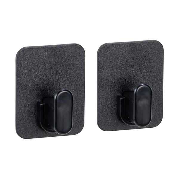 Czarne plastikowe haczyki bez wiercenia zestaw 2 szt. Parma – Allstar