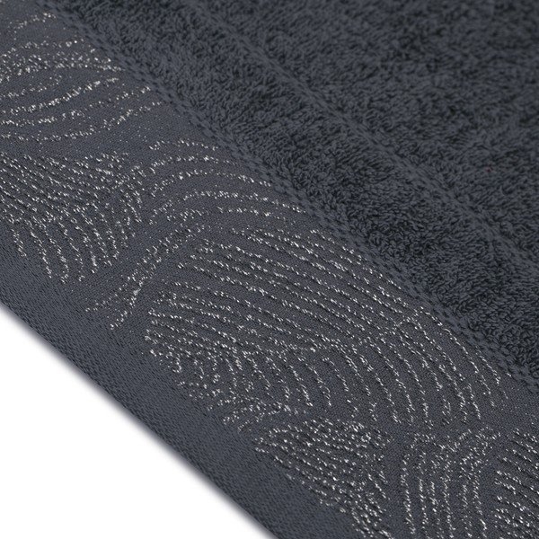 Ciemnoszare bawełniane ręczniki zestaw 3 szt. frotte Bellis – Restilo-image-2