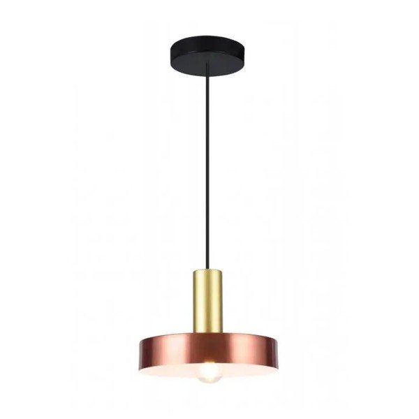 Miedziana lampa wisząca z metalowym kloszem ø 30 cm Selvia II – GTV