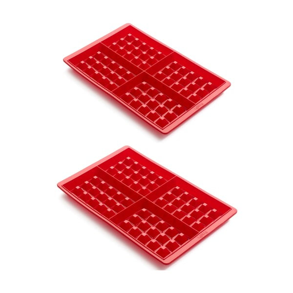 Czerwona silikonowa forma do wafli Lékué